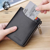 BABAOCARY Men's Short Zipper Wallet with Coin Pocket