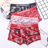 Breathable Lightweight Ice Silk Printed Underwear(set of 04)