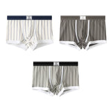 New Striped Cotton Boxer Briefs( Set of 03)