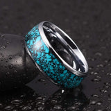 Ocean Blue Stainless Steel Finger Ring