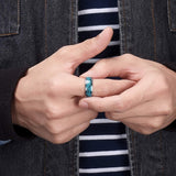 Ocean Blue Stainless Steel Finger Ring