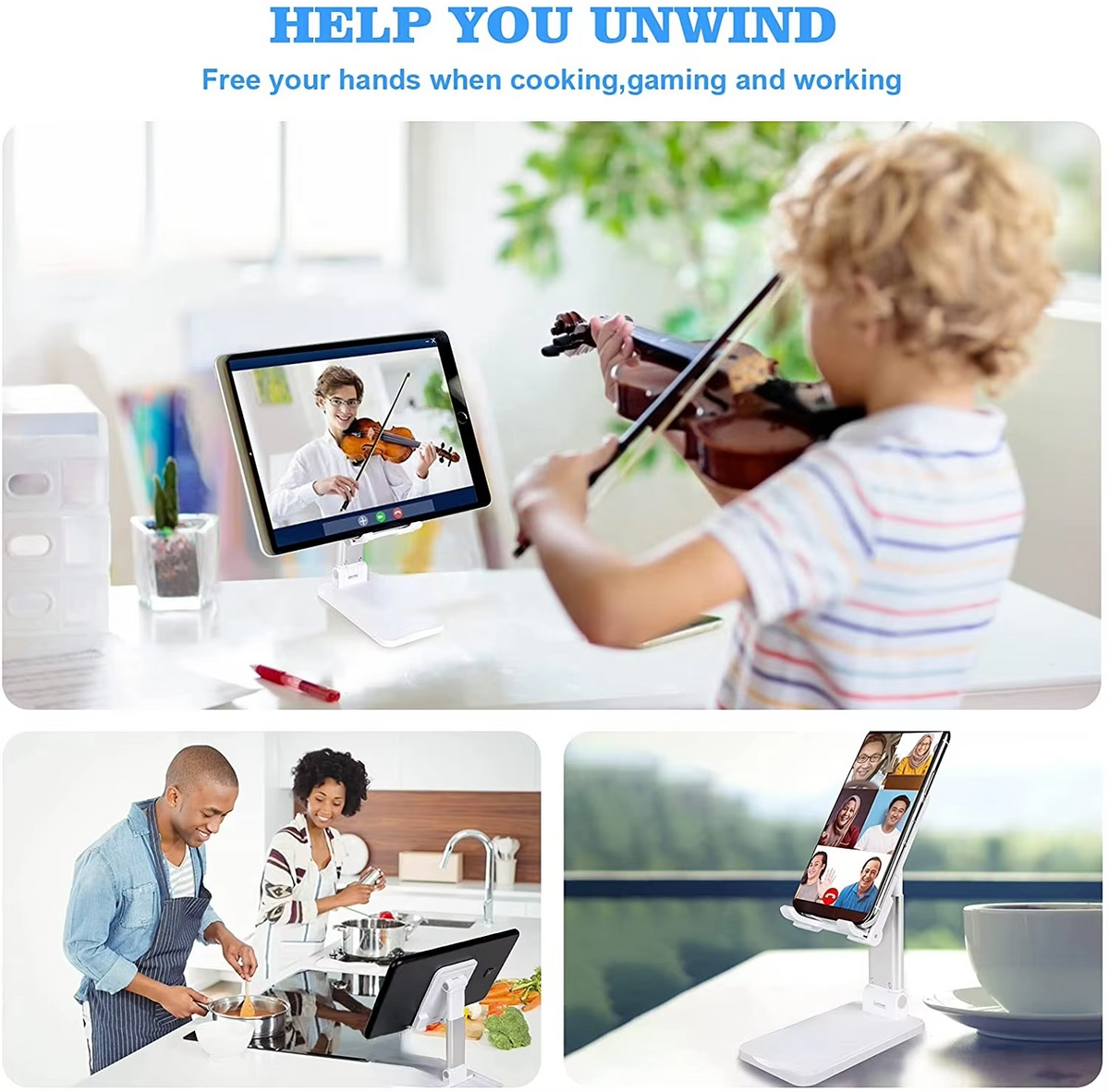 Multi-Angle Foldable Phone Tablet Stand