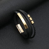 Boho Themed Multi-Layer Leather Wristband