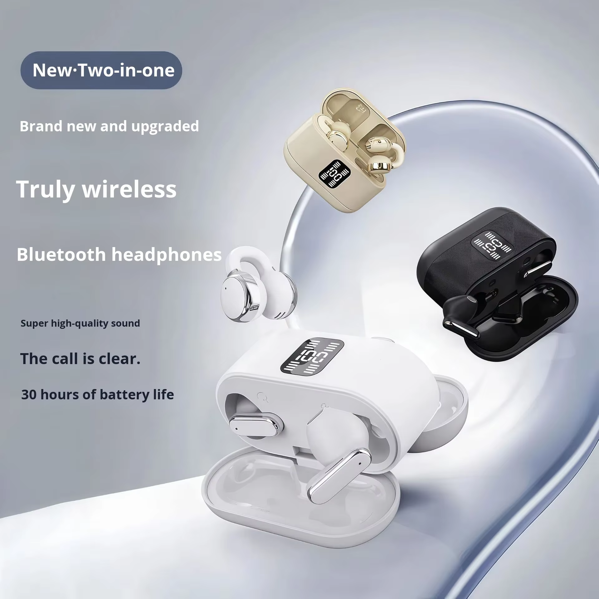 Q16 4-in-1 Double TWS Earbuds