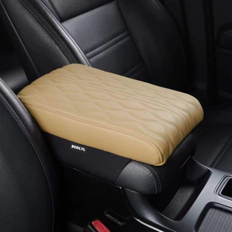 PU Leather lattice Pattern Embroider Car Hand Support