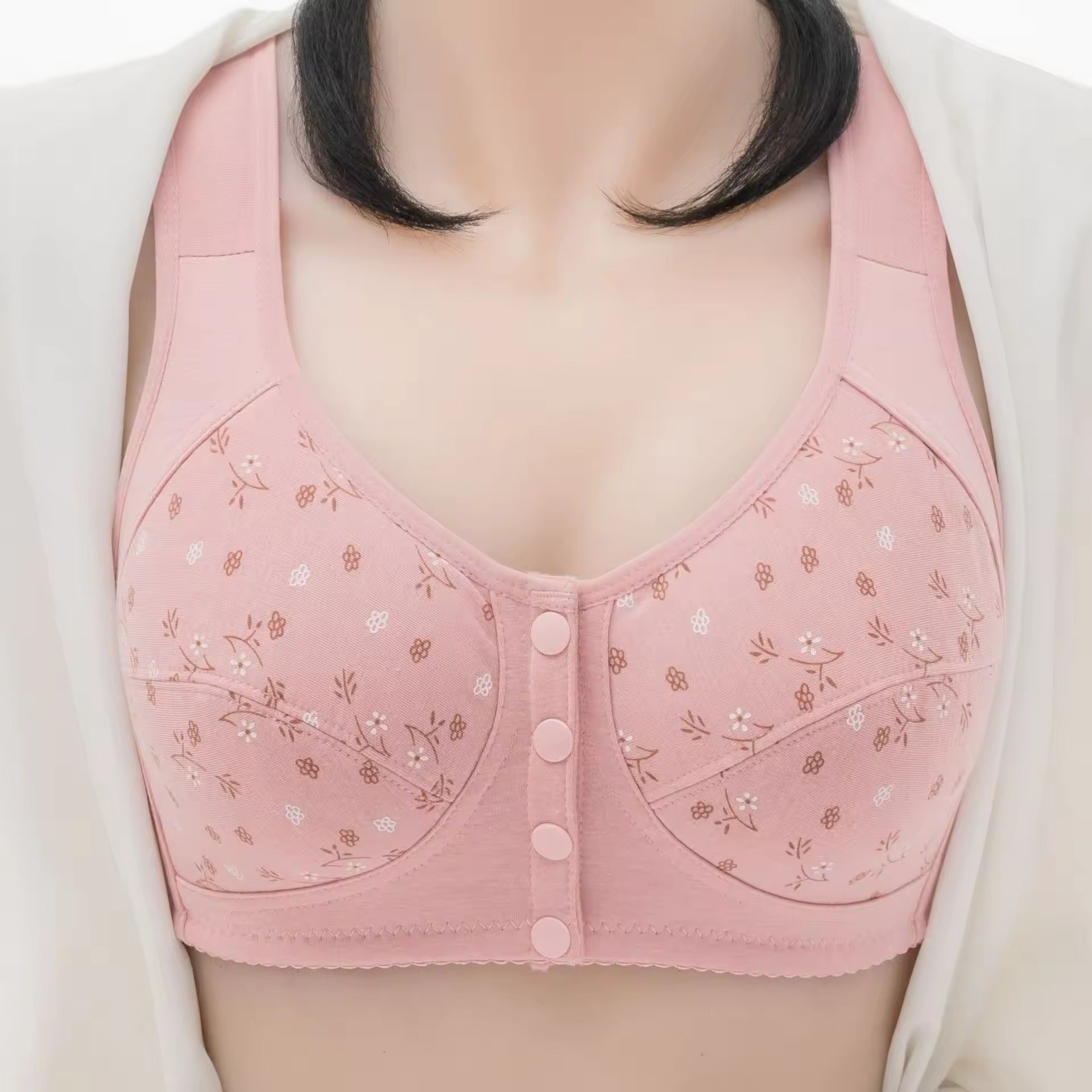 Floral Cotton Comfort Bra ( 1 Pcs )