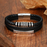 Trendy Rope Braided Leather Wrist Bracelet