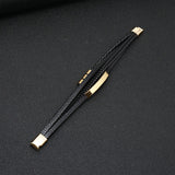 Boho Themed Multi-Layer Leather Wristband