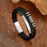 Trendy Rope Braided Leather Wrist Bracelet