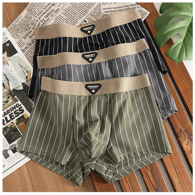 Soft Breathable Ice Silk Boxer  ( Set of 3 )