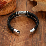 Trendy Rope Braided Leather Wrist Bracelet