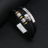 Classic Braided Genuine Leather Wristband