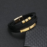 Boho Themed Multi-Layer Leather Wristband
