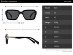 Retro Double Beam Square Frame Sunglasses