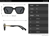 Retro Double Beam Square Frame Sunglasses