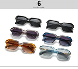 Retro Double Beam Square Frame Sunglasses