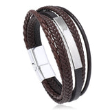Multi-Layer Braided Men's Leather Bracelet