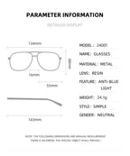 Minimalist Anti-Blue Light Metal Frame