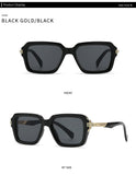 Retro Double Beam Square Frame Sunglasses
