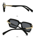 Retro Double Beam Square Frame Sunglasses