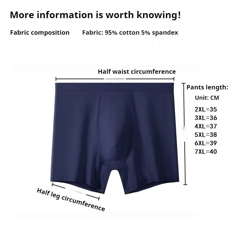 Breathable Anti-Chafing Men’s Boxer Briefs Long Fit (Set of 2)