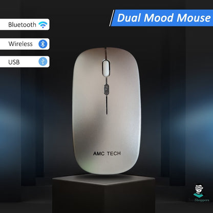 Silent Wireless and Bluetooth Slim Mouse