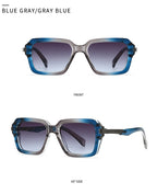 Retro Double Beam Square Frame Sunglasses