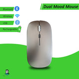 Silent Wireless and Bluetooth Slim Mouse