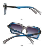 Retro Double Beam Square Frame Sunglasses