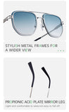 Kajira Square Frame Trim Sunglasses