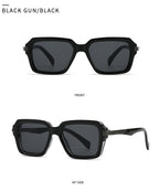 Retro Double Beam Square Frame Sunglasses