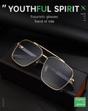 Anti-Glare Square Metal Driving Glasses