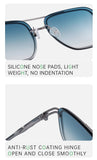 Kajira Square Frame Trim Sunglasses