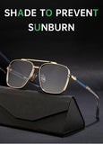 Anti-Glare Square Metal Driving Glasses
