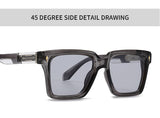Retro Pilot Square Frame Men’s Sunglasses