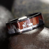 Classic Woodgrain Pattern Finger Ring