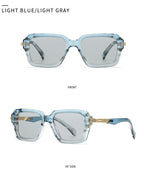 Retro Double Beam Square Frame Sunglasses