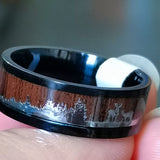 Classic Woodgrain Pattern Finger Ring