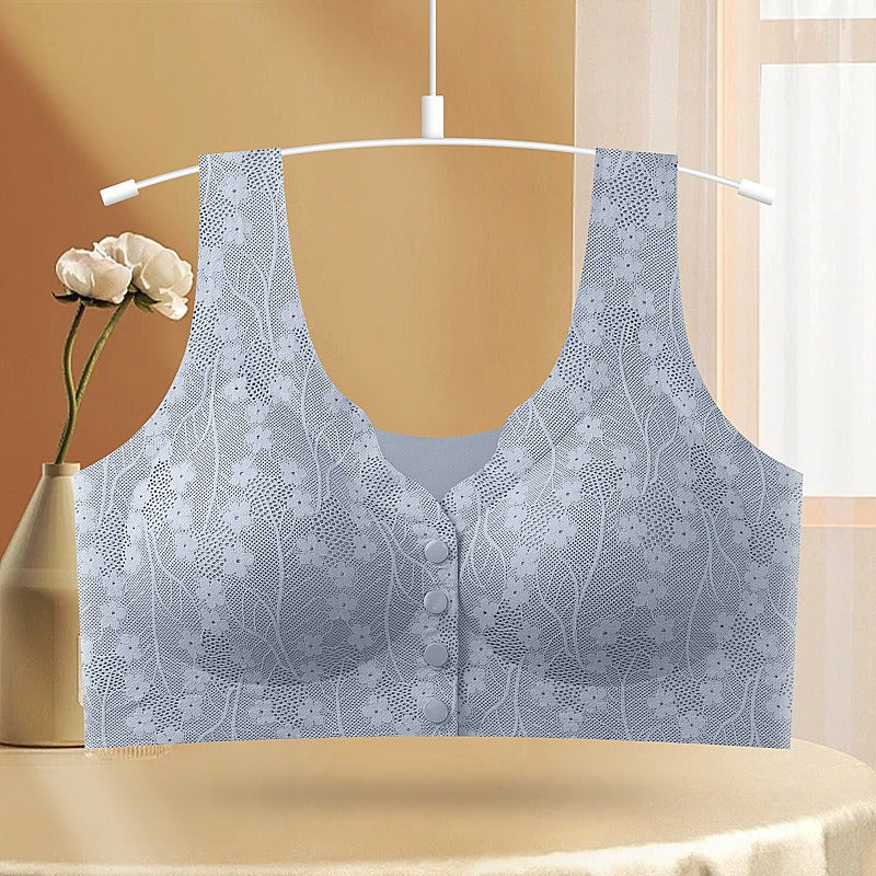 Korean Style Front Button Seamless Comfort Bra ( Set of 2)
