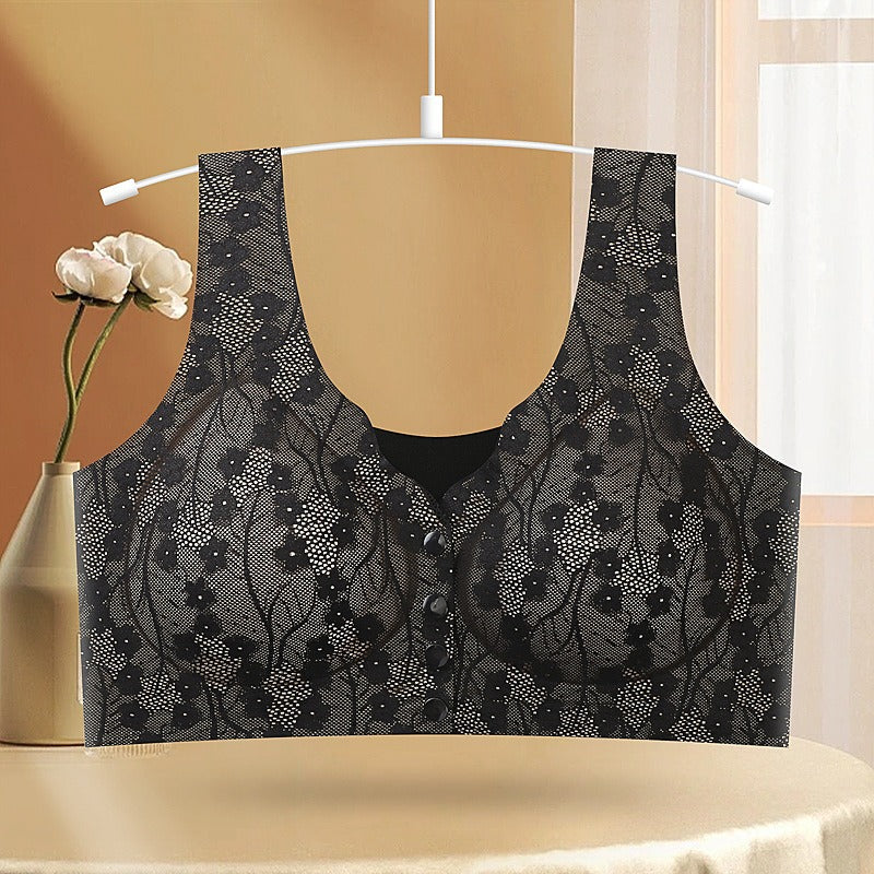 Korean Style Front Button Seamless Comfort Bra ( Set of 2)