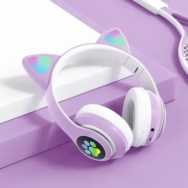 Colorful Cat Ear Wireless Headphones