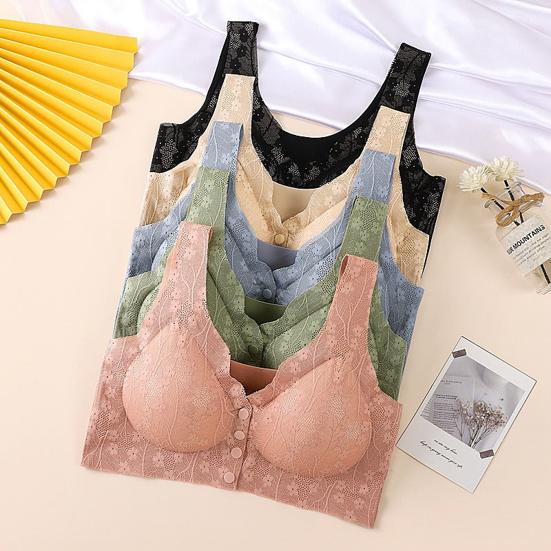 Korean Style Front Button Seamless Comfort Bra ( Set of 2)