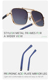 Anti-Glare Square Metal Driving Glasses