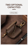 Vintage Cowhide Car Key Cover(Single Zipper)