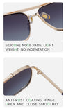 Anti-Glare Square Metal Driving Glasses