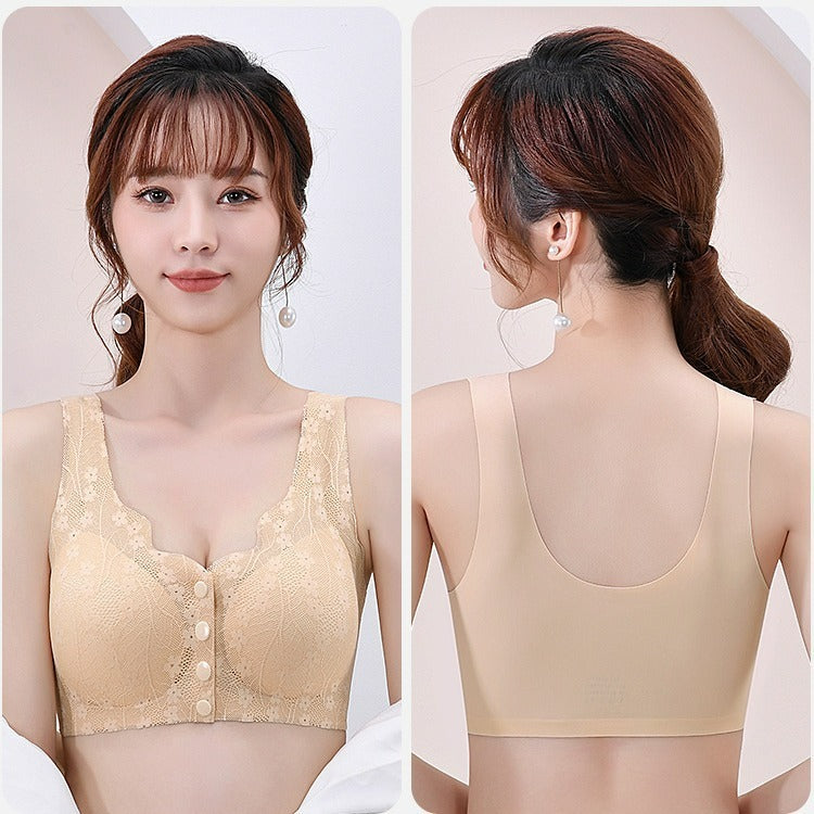 Korean Style Front Button Seamless Comfort Bra ( Set of 2)