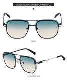 Kajira Square Frame Trim Sunglasses