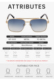 Anti-Glare Square Metal Driving Glasses