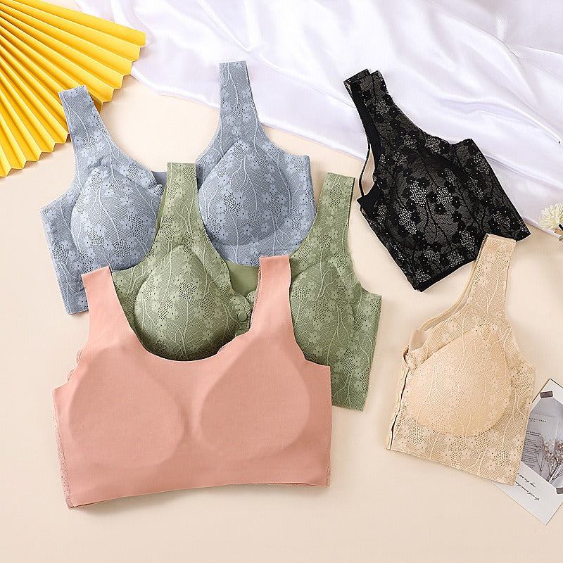 Korean Style Front Button Seamless Comfort Bra ( Set of 2)