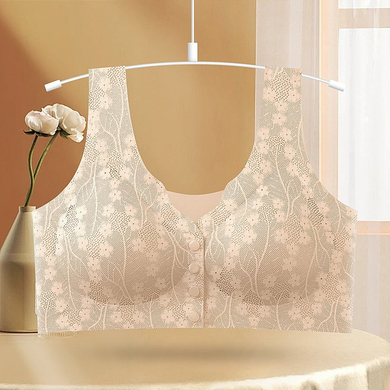 Korean Style Front Button Seamless Comfort Bra ( Set of 2)